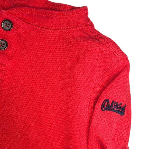 OshKosh Red Long Sleeve Onesie 18mo - Picture 4 of 5